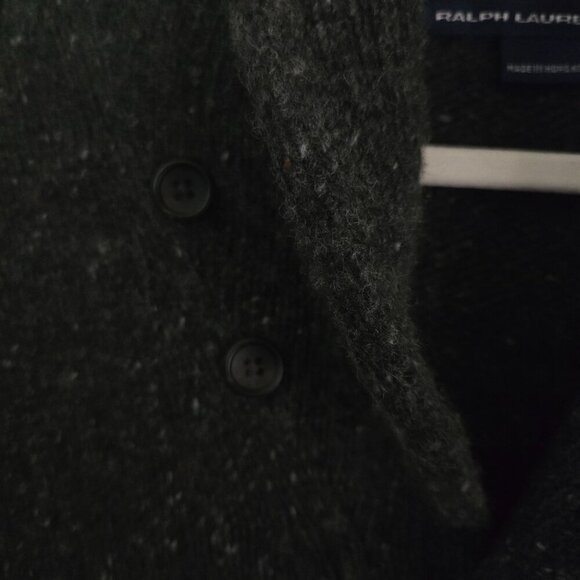 Ralph Lauren Sport Cashmere Wool Vintage Grandpa Cardigan Sweater Pockets Size M - Picture 4 of 8